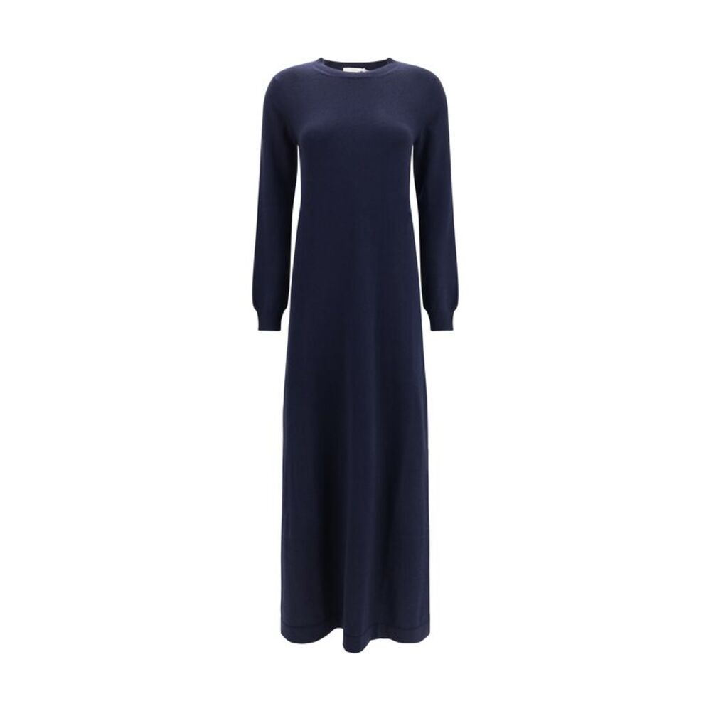 Malo Women Long Cashmere Crewneck Dress